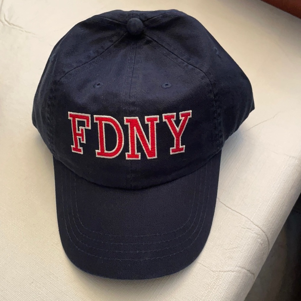 FDNY Navy & Red Hat Cap Adjustable Strapback NEW